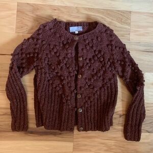 Liz Alig Hand Knit Nepali Wool Jill Sweater rust red